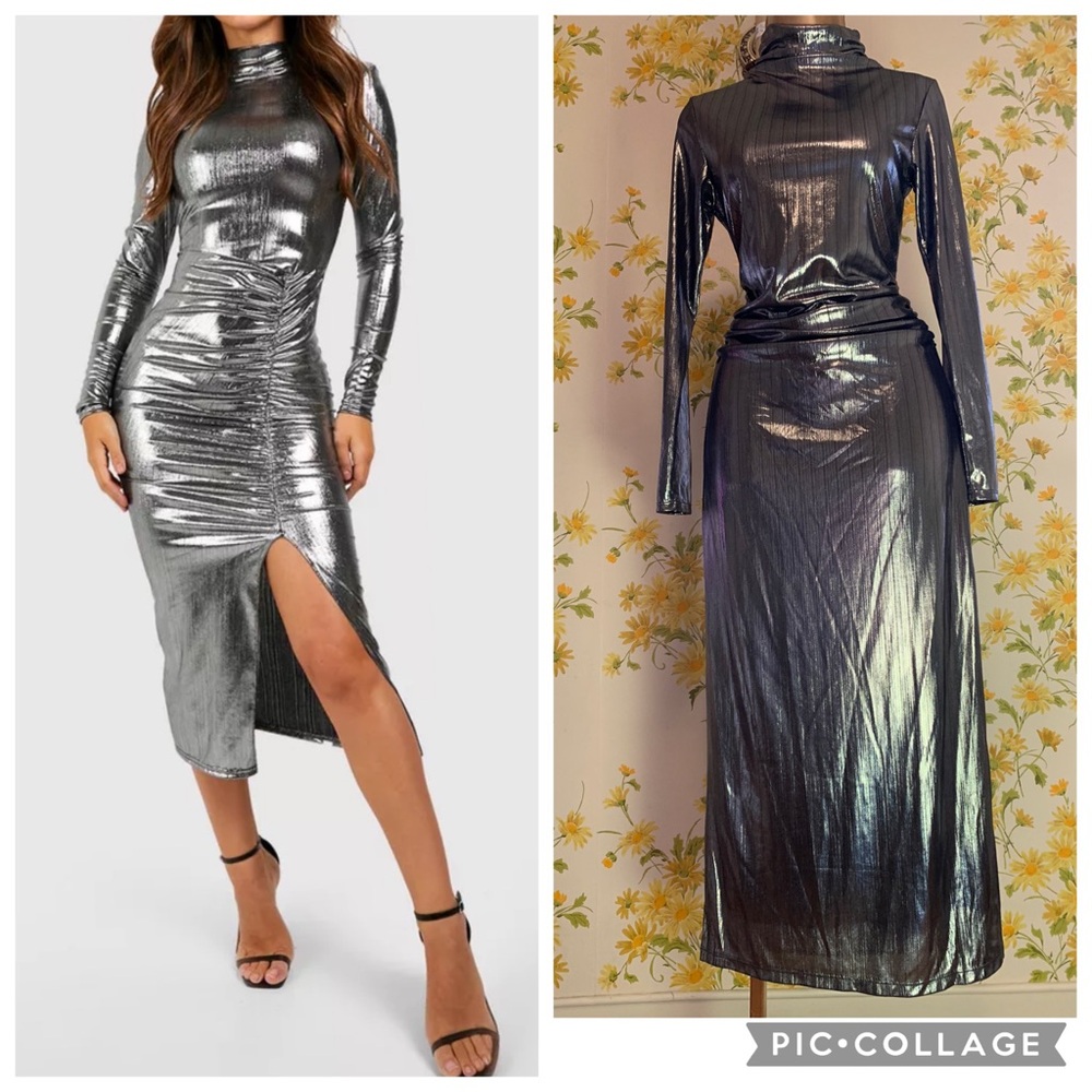 NWT metallic evening shimmer dress size M
